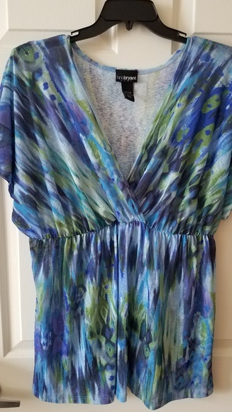 Lane Bryant Tops - Lane Bryant Faux Wrap Watercolor Top